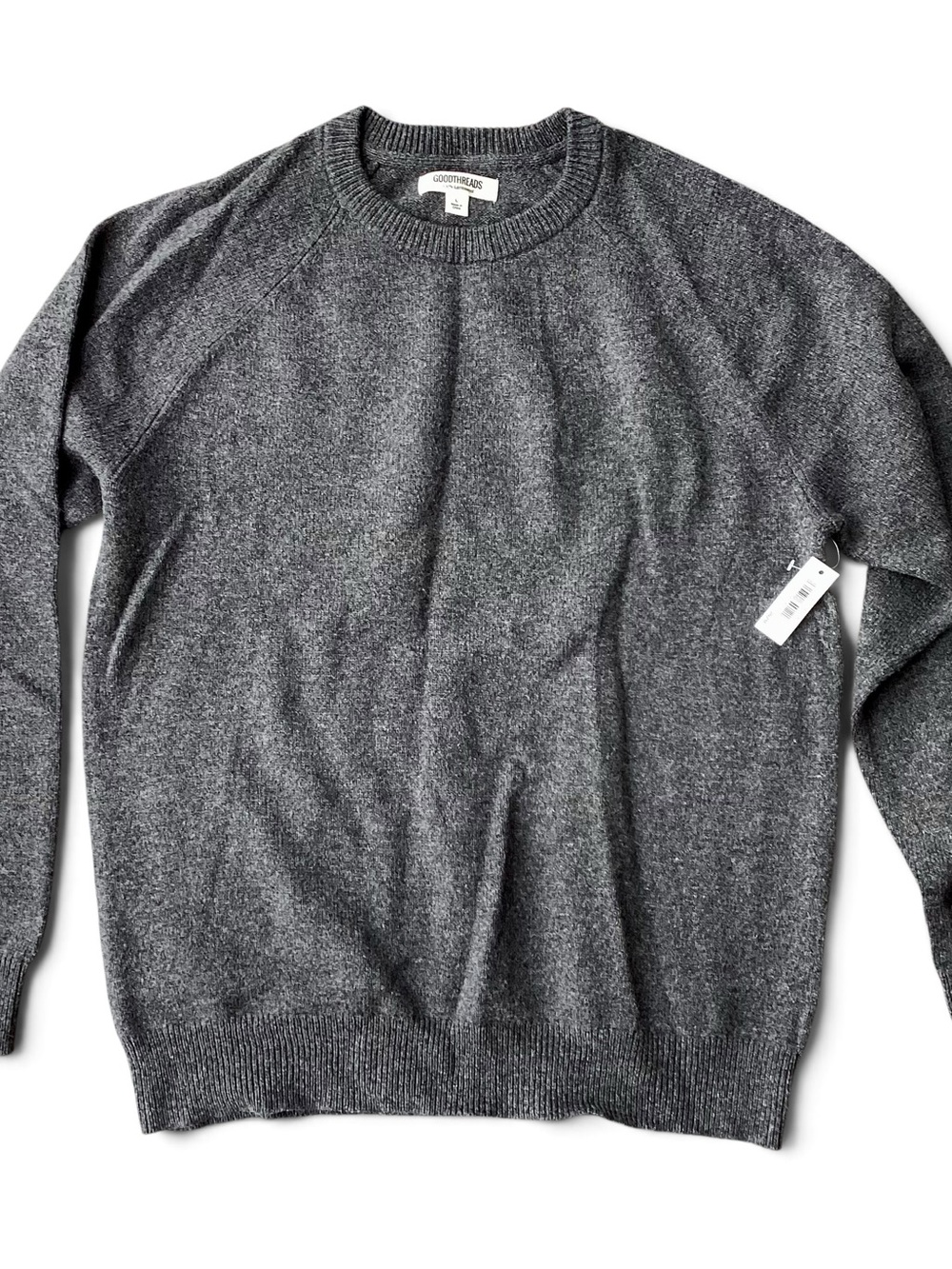 Goodthreads 100% Lambs Wool Charcoal Sweater Large Pullover